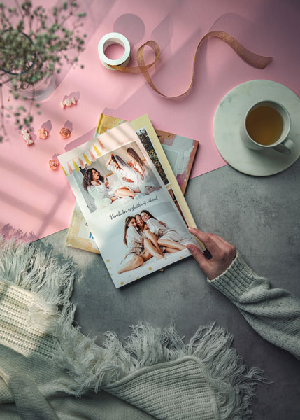 Kreativní produktová fotografie flatlay