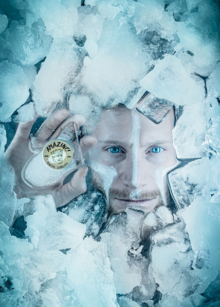 Kreativní produktová fotografie Amazinc Cool