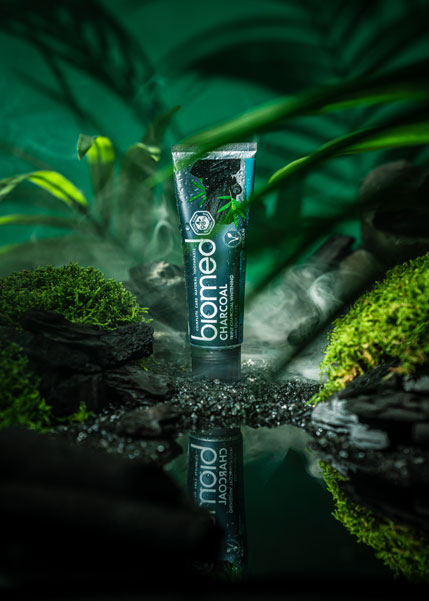 Kreativní produktová fotografie Biomed